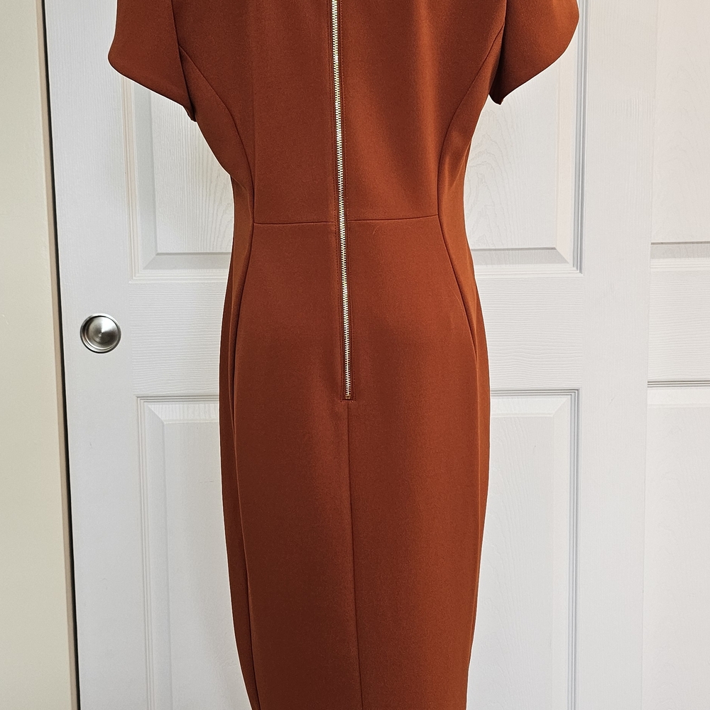 Calvin Klein Rust Midi Dress - Picture 3 of 9